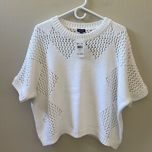 Splendid Positano Women's Crew Neck White Sweater Size M